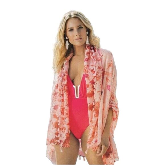 Peter Som Dream Floral Sarong - Rose Quartz - One Size - MSRP $195 - Picture 1 of 8